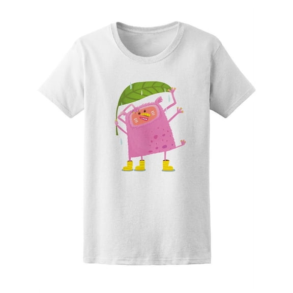Cute Monster Under Rain Tee Women's -Image by Shutterstock