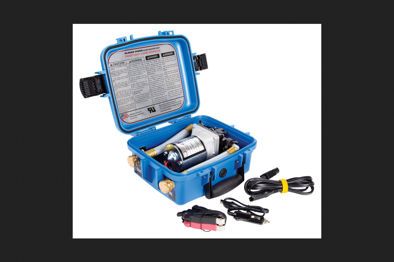 glacier xe 12 volt dc 3gpm portable water pump featuring usa's 5300