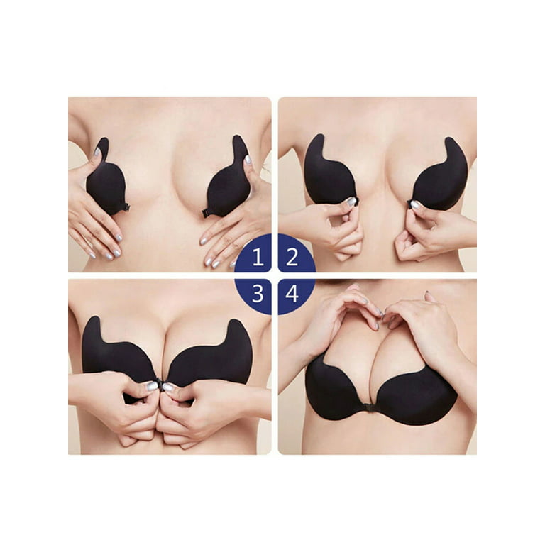 Diconna Women Bra Stick on Strapless Push Up Backless Gel Silicone Adhesive  Invisible Bra Underwear Tube Top