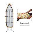 thumbnail image 4 of HELLHERO Leafs Iron Board Cover Snug Fit Adjustable Fastener 15x54 Inches High Temperature Ironing Board Pad Covers with Adjustable Elastic Edge Fit, 4 of 5