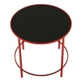 thumbnail image 5 of Furniture of America Harre Glass Top Side Table, Red, 5 of 6