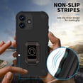 thumbnail image 6 of Hootek Designed for iPhone 16 Case with Magnetic Invisible Stand [Drop Protection] [Compatible with Car Mount] Anti-Slip Grip, Shockproof Slim Case Magnetic Phone Case for iPhone 16, Black, 6 of 7