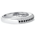 thumbnail image 2 of Pompeii 1/2ct Black & White Pave Diamond Wedding Stackable Ring (G/H,I2/I3), 2 of 3