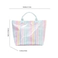 thumbnail image 2 of Striped Tote Bag Waterproof Glossy PVC Large Capacity Handbag, for Beach Shopping Travel Daily Use Casual Shoulder Bag, with Multiple Bright Colors Stylish Pool Grocery Bag, 17*12in, Multicolor, 2 of 6