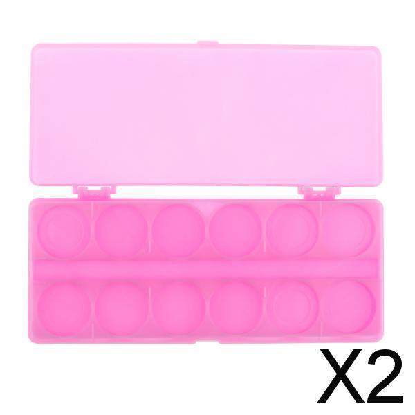 Paquete de 2 Paletas de Mezcla de Cosméticos Yinane Para Decoración de Uñas 2 Piezas