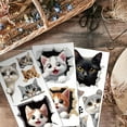 thumbnail image 4 of 3pcs/Set Cat Rub on Transfers for Furniture and Crafts 6x12 Inch Peeking Cat Furniture Transfer Sticker Furniture Decals Decor Transfer Stickers Rub on Decals for Furniture, 4 of 9