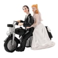 thumbnail image 2 of Decoración para tarta novia de motocicleta divertidas de pareja regalos de decoración de tartas 5,3 X 2,,7 p, 2 of 9