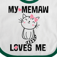thumbnail image 4 of Inktastic My Memaw Loves Me Girls Girls Baby Bib, 4 of 4