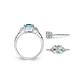 thumbnail image 3 of Gem & Harmony 1.00 Carat (Ctw)  Aquamarine Ring in Sterling Silver for Women, 3 of 5