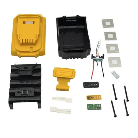 

FAIOIN Li-Ion Batterij Plastic for Case Opladen Bescherming Circuit Board Box for Shell Voor for 20V DCB200 Black/Yellow