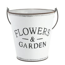 Simple Style Flower Pot Arrangement Bucket Plant Pots Floral White