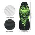 thumbnail image 6 of Uourmeti Front Car Seat Cover Stylish Polyester, Compatible with Car Interior, Fit for Anti-Fray Surface Auto, Green Skull, 6 of 6