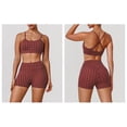 thumbnail image 3 of PISONIC Women's Polka Dots Workout Set 2 Piece Sports Bra Tank High Waisted Biker Shorts Matching Yoga Outfit Set, 3 of 6
