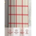 thumbnail image 6 of Yellow Buffalo Plaid Sheer Curtains 84 Inch Length 2 Panels Set Window Treatments, Red Lines Grid Pattern Vintage Rod Pocket Semi Curtains for Living Room/Bedroom/Kitchen Décor, 104"W x 84"L, 6 of 7