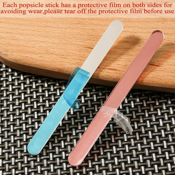  50 Pcs Mini Acrylic Cakesicle Popsicle Sticks for Ice  Creamsicle Candy Apple (White) : Home & Kitchen