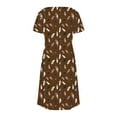 thumbnail image 4 of Dresses for Women Plus Size Short-sleeved V-neck Summer Print Casual Dress, 4 of 5