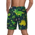 thumbnail image 3 of Kdxio Dinosaurs Print Men'S Swim Trunks With Compression Liner 7 Inch Inseam Quick Dry Swim Shorts, 3 of 7