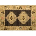 thumbnail image 1 of Ahgly Company Indoor Rectangle Abstract Brown Modern Area Rugs, 6' x 9', 1 of 4