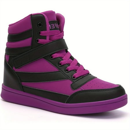 

High Top Ankle Support Sneakers for Women s Vibrant Colour Hidden Wedge Heel Retro 80s Tennis Shoes Womens Cosplay Removable Insole Footwear