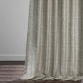 thumbnail image 3 of Sea Salt Grey Yarn Dyed Designer Faux Raw Textured Silk Curtain (1 Panel), Sea Salt Grey, 50W X 108L, 3 of 6