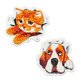 thumbnail image 2 of Cuadros Decorativos 2 uds imán de nevera DIY diamante dibujo gato perro taladro redondo completo (BXT-7) Ehuebsd embutido en tela, 2 of 4