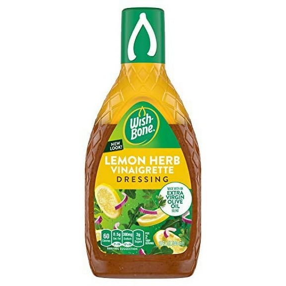 Wish-Bone Extra Virgin Olive Oil Blend Lemon Herb Dressing, 15 FL oz