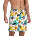 thumbnail image 2 of Fuzoiu Cute tractor and vehicle Print Pajama Shorts for Men, Men's Pajama Bottoms,Mens Lounge Sleepwear,Pajama Pants with Pocket-X-Large, 2 of 6