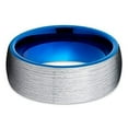 thumbnail image 4 of Silly Kings Jewelry 8mm Blue Tungsten Ring - Tungsten Wedding Band - Blue Wedding Band - Brush (9.5), 4 of 4