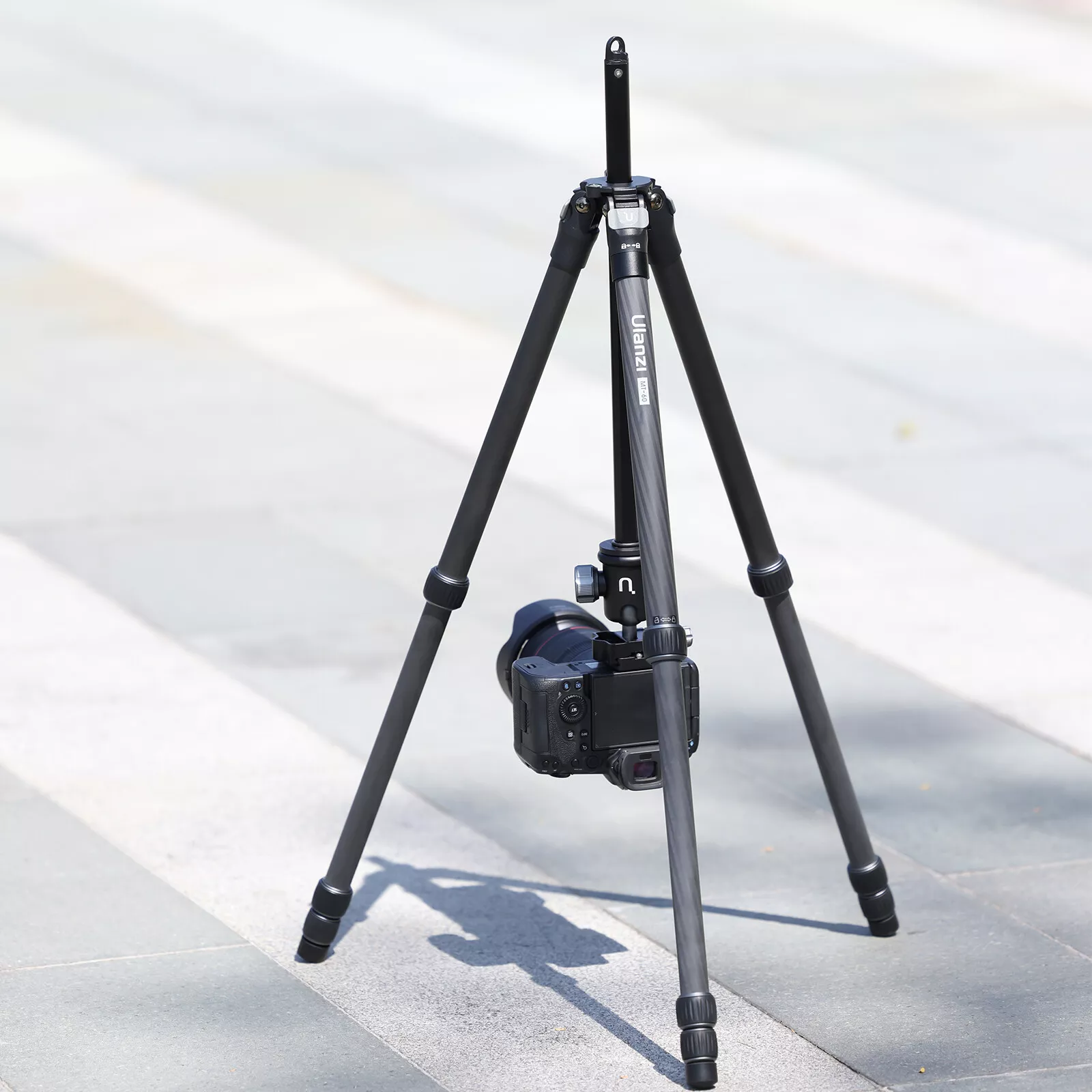 Ulanzi MT-60 Carbon Fiber Travel Tripod for Smartphone DSLR Camera - Lightweight, Versatile, and Durable