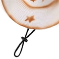 thumbnail image 3 of Sombreros de Sol para Mujeres Unisex Vintage Estilo Occidental Sombrero de Sol Protector Solar Respirable Sombrero de Cuerda Ajustable, 3 of 8