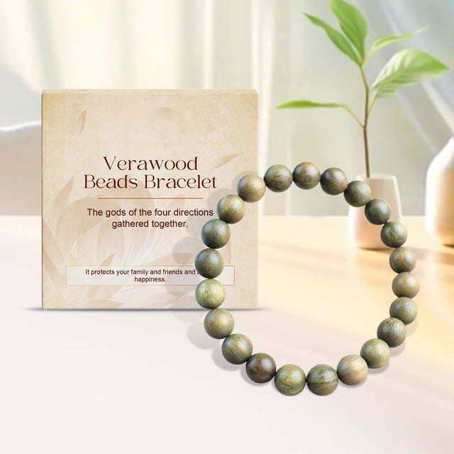 Fiudx Pulsera de Sándalo Verde, Cuentas Aromáticas Únicas, Que Promueve La Riqueza y La Armonía, Alivia El Estrés y Fomenta La Atención Plena, Accesorio para La Práctica Espiritual, Una Pieza de Moda