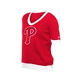 thumbnail image 2 of Women's-New Era  Red Philadelphia Phillies Game Day Rhinestone V-Neck T-Shirt, 2 of 6