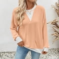 thumbnail image 5 of Warop Women's Colorblock Knit Sweater Round Neck Twist Texture Long Sleeve Pullover Loose Fit Top for Winter, 5 of 6
