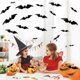 thumbnail image 2 of 88Pcs Halloween Decorations 3D Bats Stickers Halloween Decorations Scary Bats Window Stickers Waterproof Black Bats for Halloween Party Decoration, 2 of 4