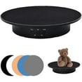 thumbnail image 1 of Display Motorizado Para Plato Giratorio Eléctrico 90-180-360 Grados, Carga 8 Kg, Diámetro 20 Cm, Con 5 Fondos De Pvc (Negro), 1 of 5