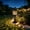B, variant on Kumdkdwn 10.24" Solar Photovoltaic Peony Luminary - Precision-Cut Iron Garden Light with Ambient Shadow Projection for Exterior Grounds & Lounging Decks