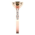 thumbnail image 3 of Clara Pucci 14K Rose Gold Solid Gold Champagne Solitaire with Accents Anniversary Ring for Women - 1.71 cttw Round Cut, 3 of 8