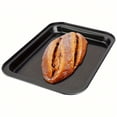 thumbnail image 2 of 6-Piece Non-Stick Carbon Steel Cookie Sheet Cookie Sheet Set Non-Stick Cookie Sheet Set Toaster Oven Cookie Sheet Is Dishwasher Washable Baking Tray Suitable For Baking Cookie Cakes, Black, 2 of 6