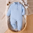 thumbnail image 4 of Hudaneo Newborn Boy Clothes 9M Baby Boy Long Sleeve Button Bodysuit Romper Jumpsuit One Piece Outfit Newborn Infant Fall Winter Wear, 4 of 7