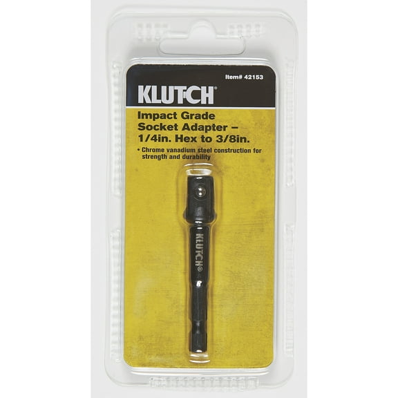 Klutch 1/4in. Hex To 3/8in. Square Socket Adapter