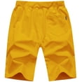 thumbnail image 2 of Tyhengta Mens Shorts Casual Drawstring Zipper Pockets Elastic Waist Orange 46, 2 of 8