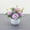 Purple, variant on Emdiqzs Artificial Flowers Faux Roses, Small Potted Fake Rose Arrangement, For Home Office Table Decor, Mixed Color