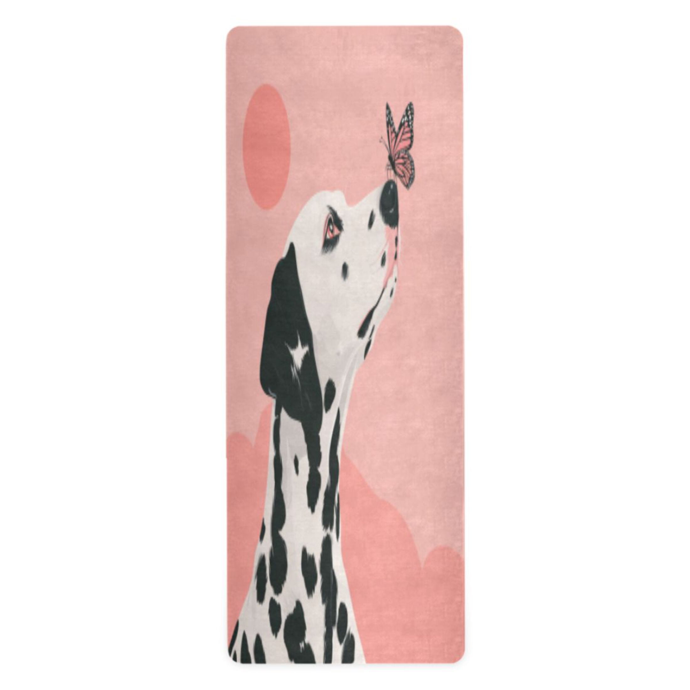 BZSMCE Yoga Mat Women Fitness Mat Dalmatian's Gentle Gaze Pattern