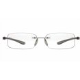 thumbnail image 2 of Reducblu Rimless Lightweight Reading Glasses for Women and Men,Frameless Rectangle Readers with Silver Arm +3.00, 2 of 4