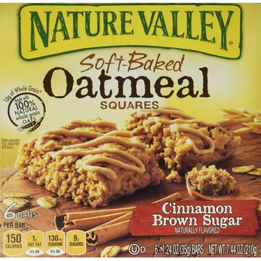 Pack of 2 - Nature Valley, Soft Baked Oatmeal Squares, Cinnamon Brown Sugar, 7.44Oz Box (Pack Of 4)
