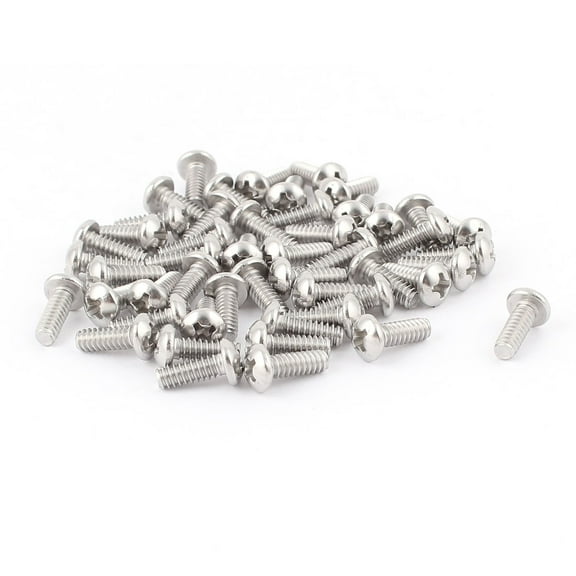 Unique Bargains 50Pcs #6-32 x 3/8" Stainless Steel Button Head Machine Screws