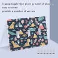 thumbnail image 4 of Dailycode Light Switch Plate Covers 2 Gang Wall Plate Plastics Outlet Covers for Kitchen Home Office Decor Cartoon Dinosaur Leaf Mountain, 4 of 8