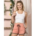 thumbnail image 5 of Doublju Women's Running Workout Contrast Lined Side Pockets Casual Shorts With Plus Size, 5 of 5