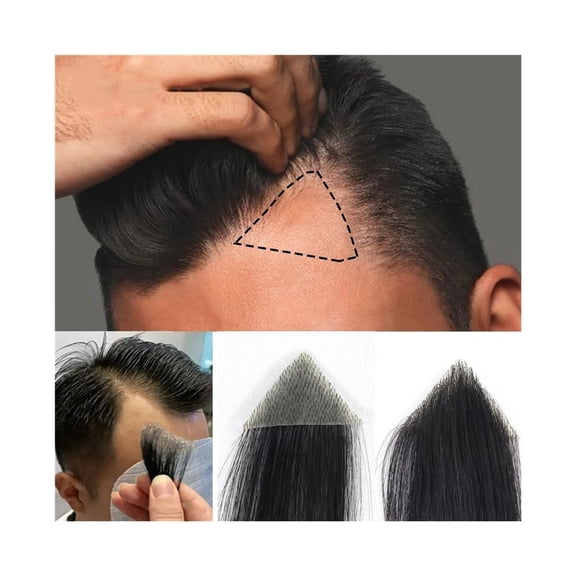 Men's Forehead Hairpiece Patch Human Hair Pieces Invisible 0.06mm Ultra Thin Skin PU Frontal Hairline