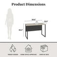 thumbnail image 6 of Ameriwood Home Sorina Writing Desk, Distressed Gray Oak & Black, 6 of 12
